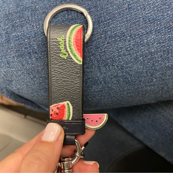 Coach Watermelon Trigger Snap Bag Charm Keychain 🍉 - Picture 3 of 6